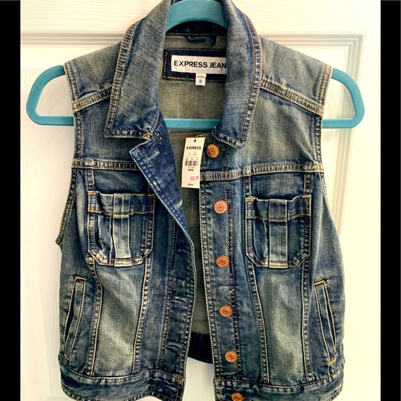 NWT Express Denim Vest -Small